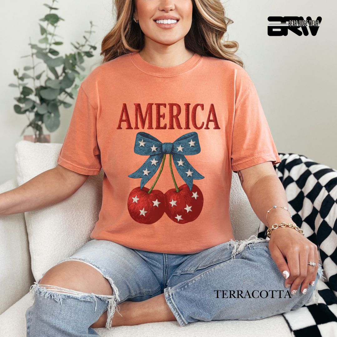America Cherries - Patriotic Tee