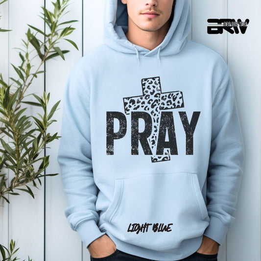 'Pray With Leopard Cross' Faith Hoodie