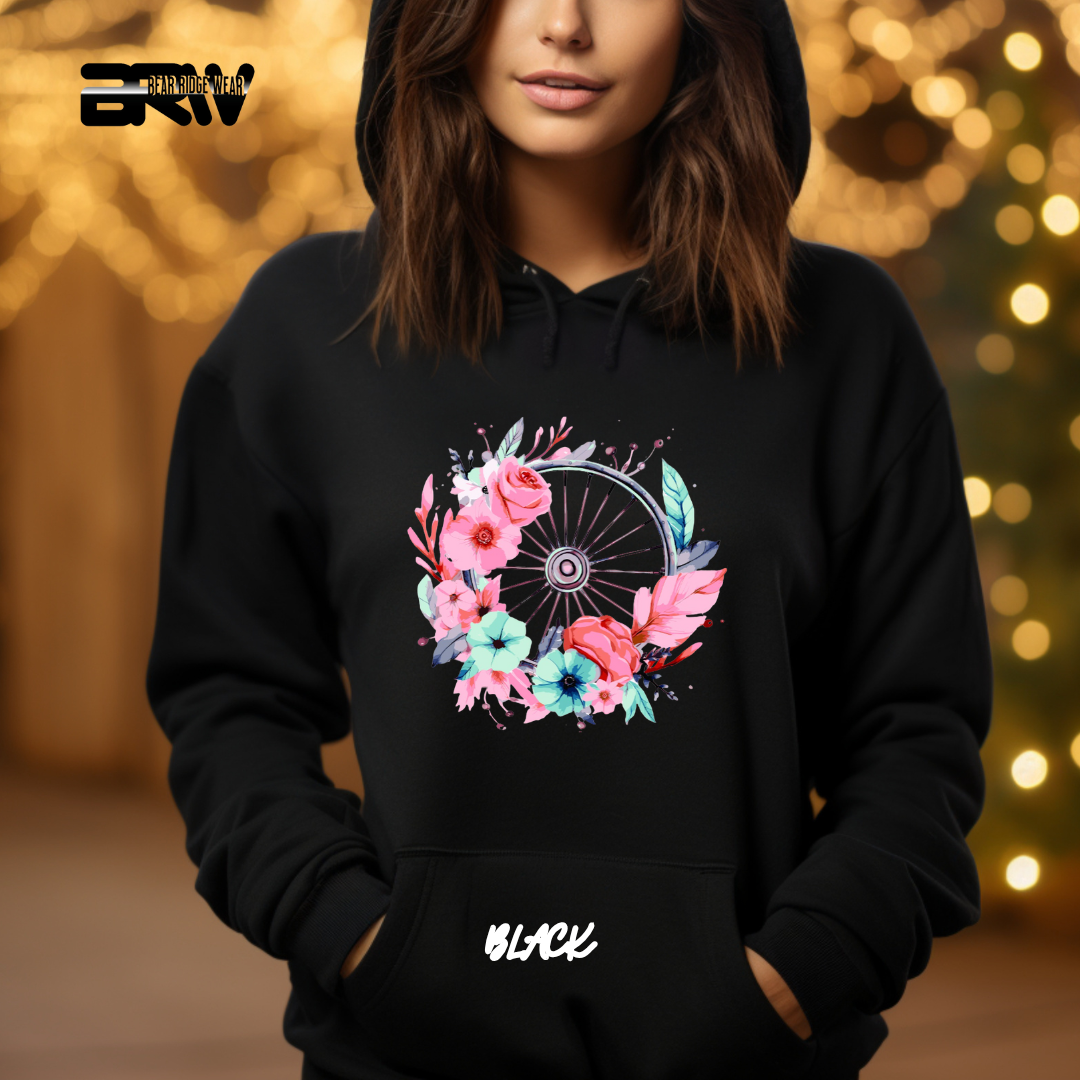 'Flower-Wagon Wheel' Hoodie