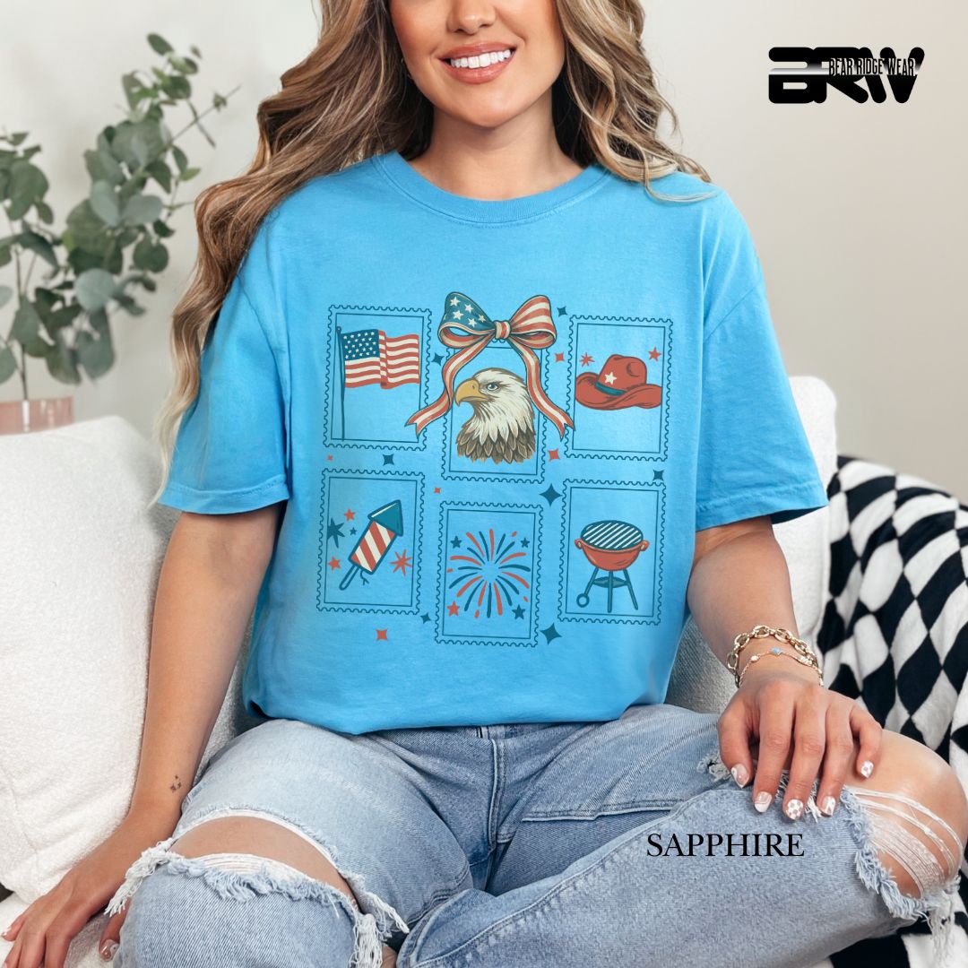 Stamps- Patriotic Tee