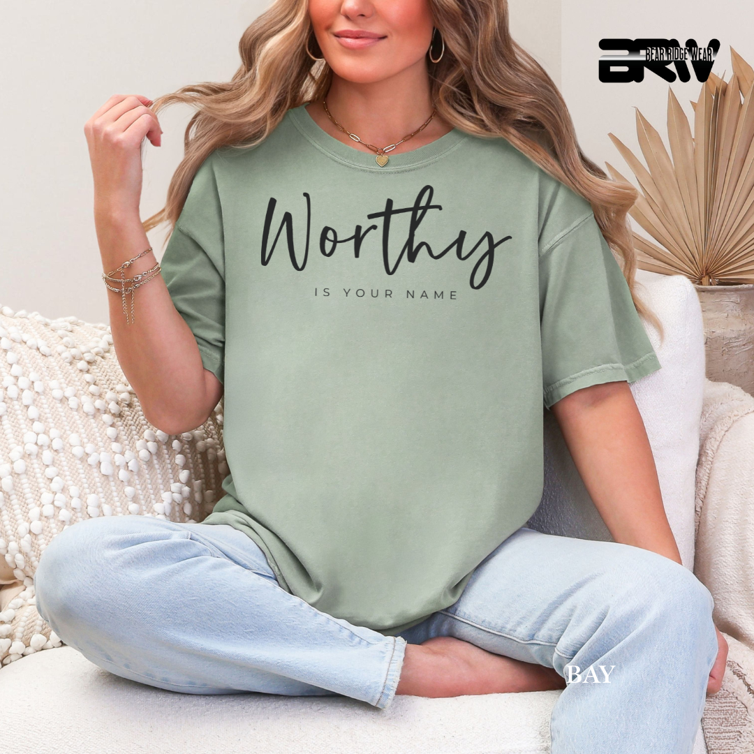 'Worthy-Black' Faith Tee