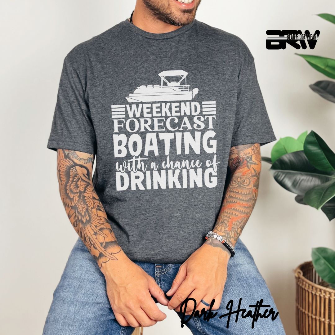 'Weekend Forecast-Boating' Summer T- Shirt