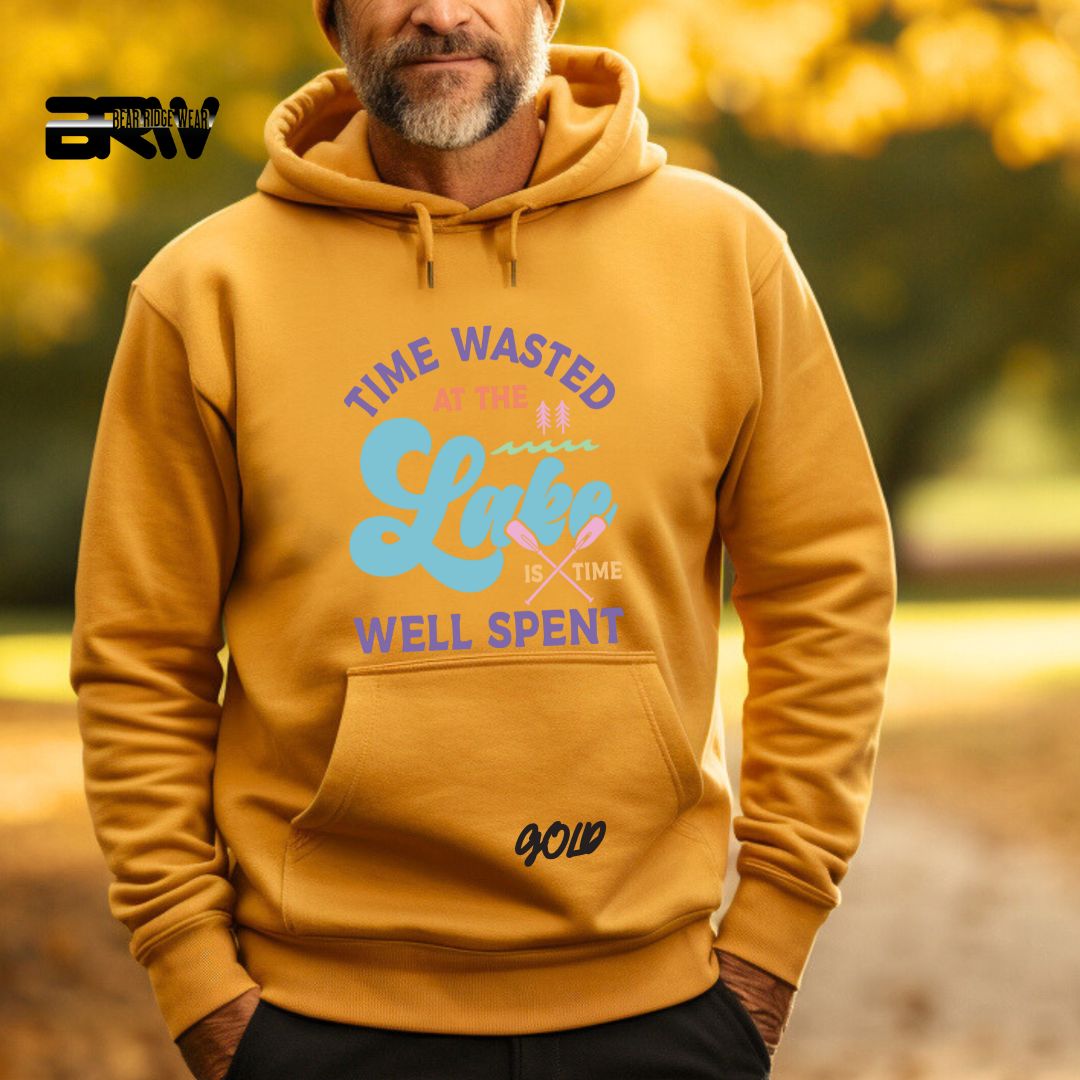'Time Wasted At The Lake Is Time Well Spent' Summer Hoodie