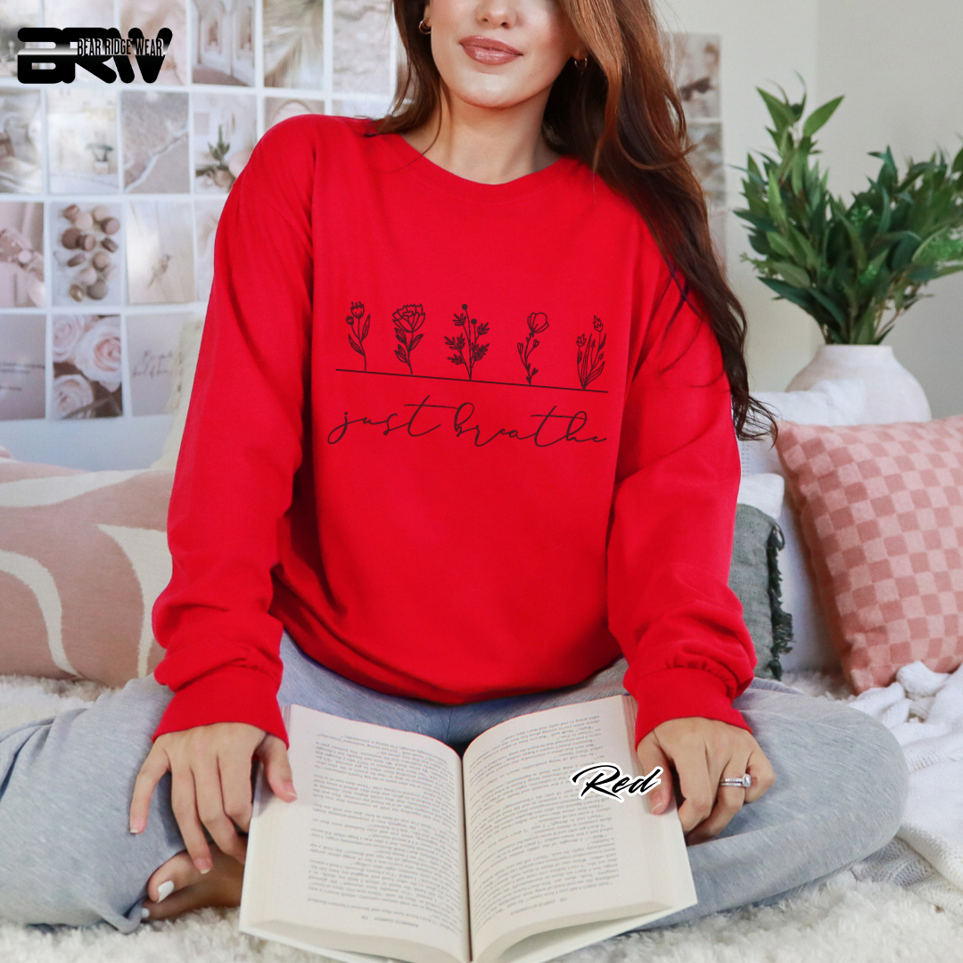 'Just Breathe' Long-sleeved Tee