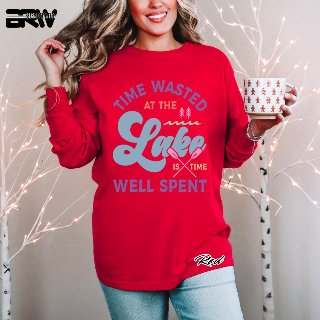 'Time Wasted At The Lake' Summer Long Sleeve Tee