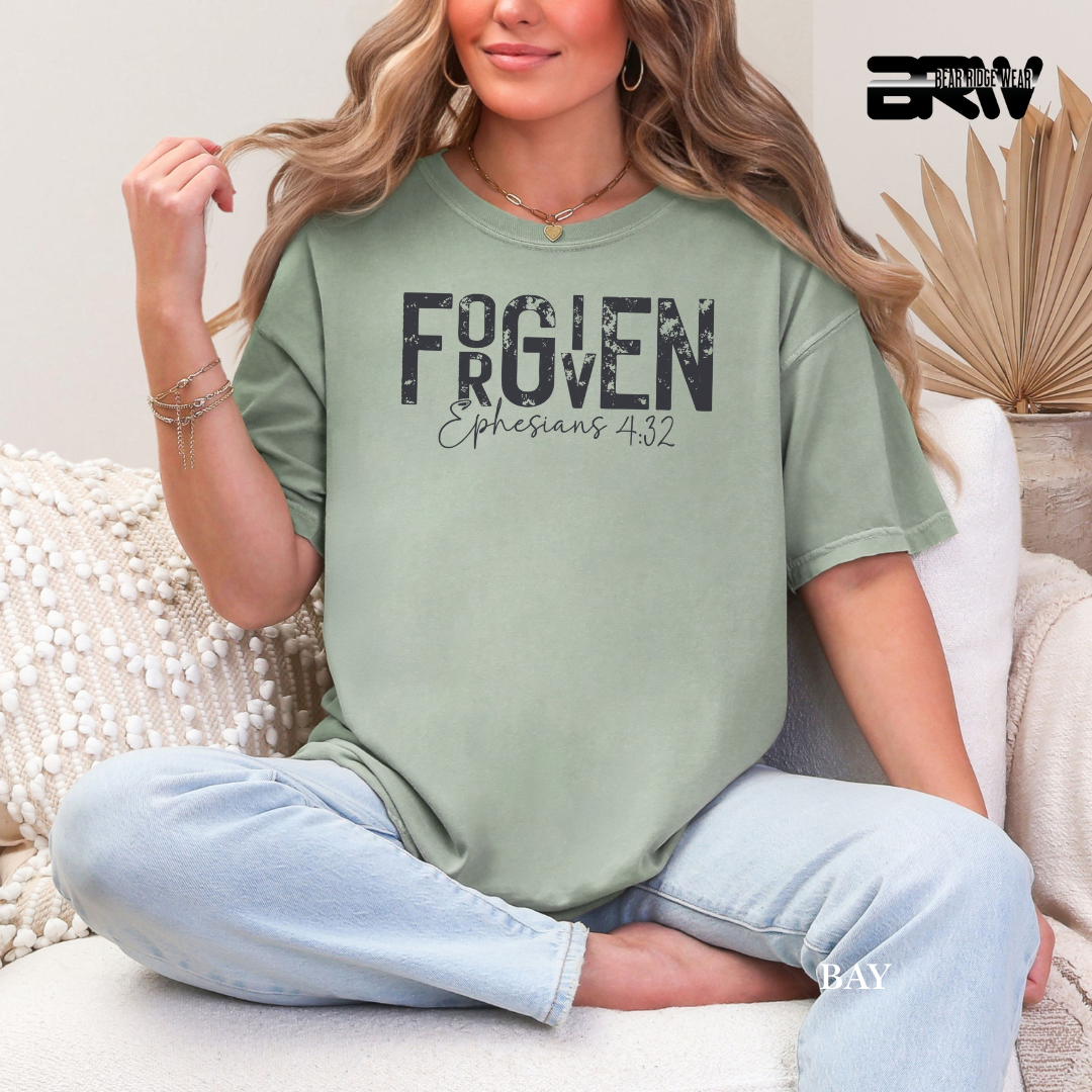 'Forgiven-Black' Faith Tee