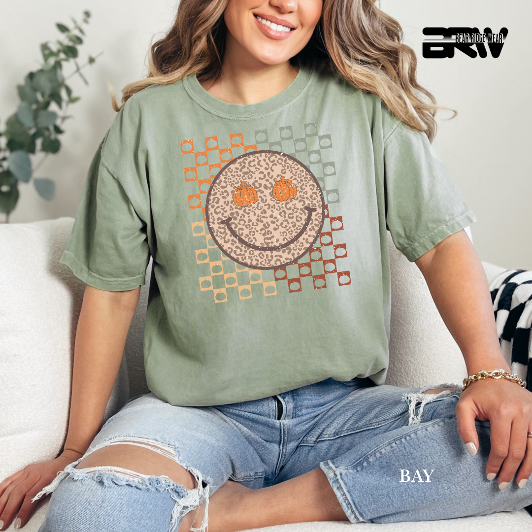 'Happy Face Pumpkin Eyes' Fall Tee