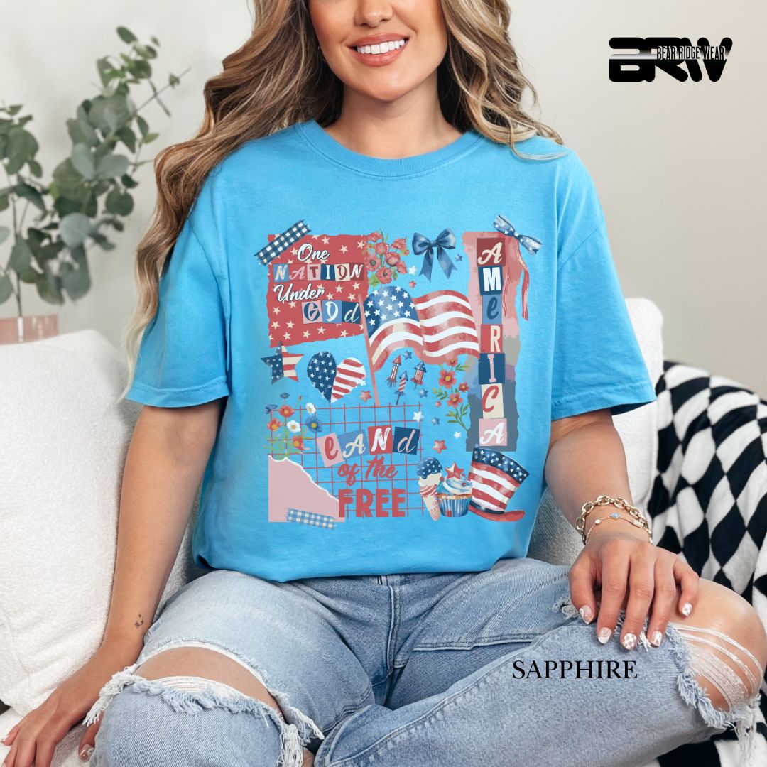 America One Nation- Patriotic Tee