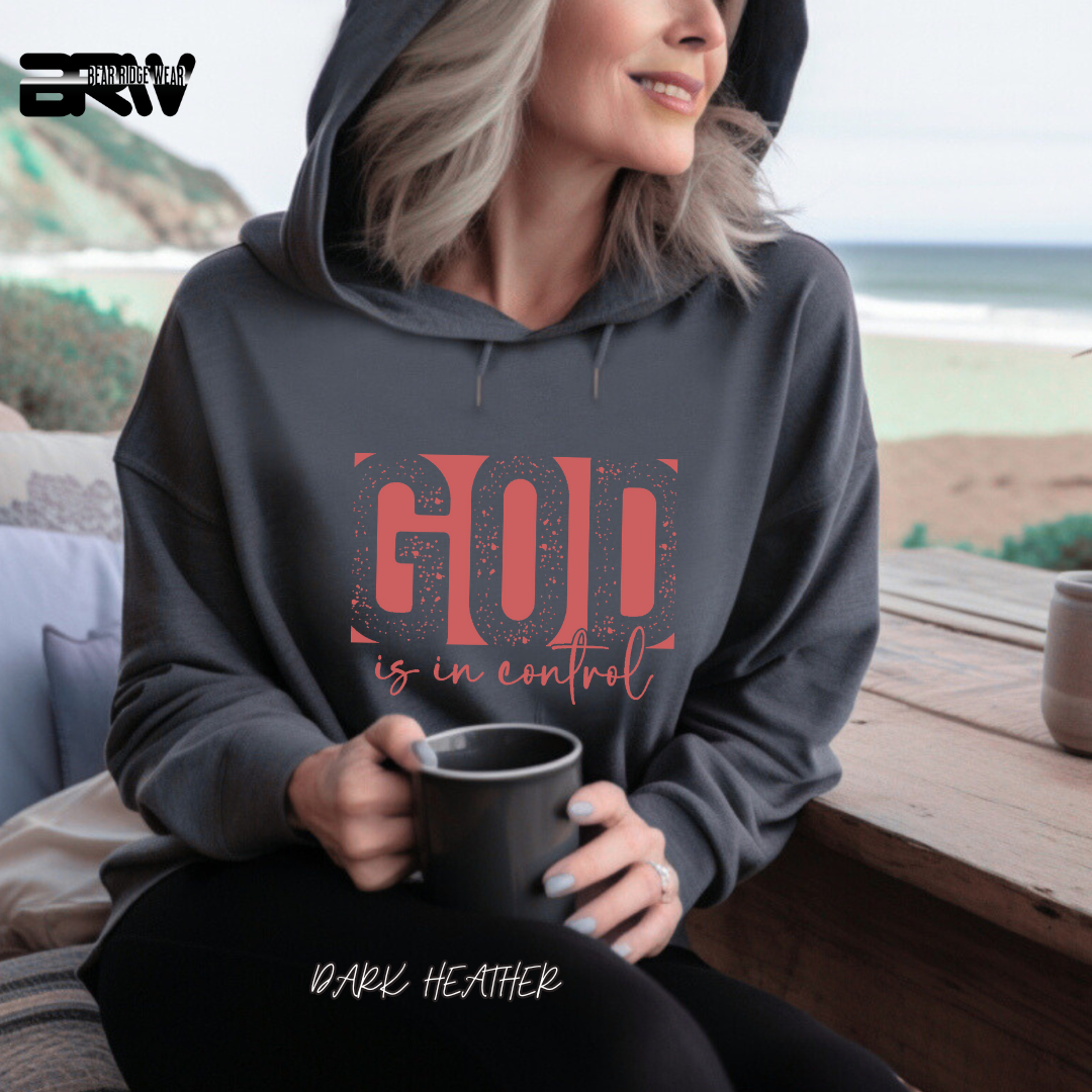 'God Is In Control' Pink Stroke  Faith Hoodie