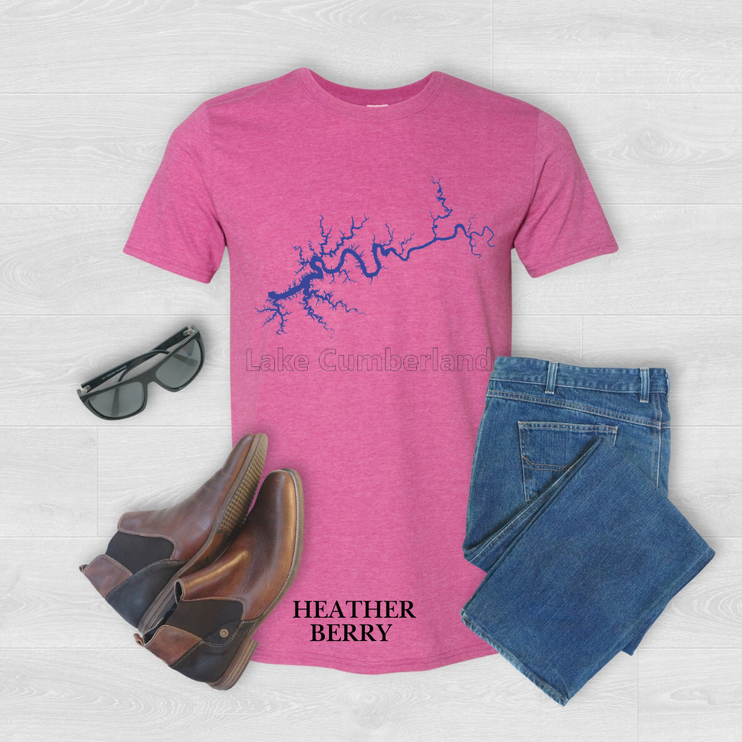 "Blue Lake Cumberland Map" Tee