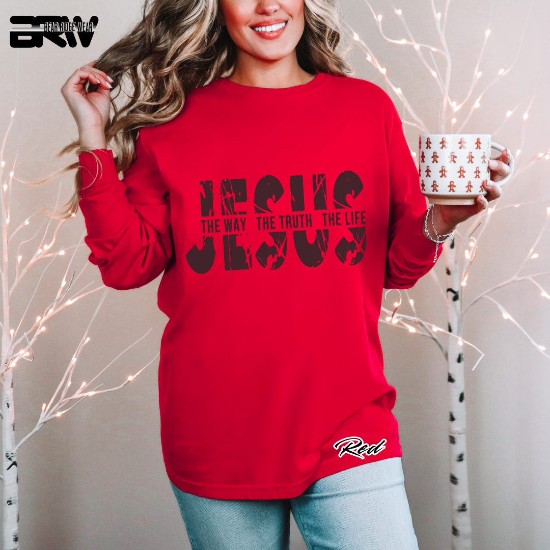 'Jesus The Way, The Truth, The Life' Faith Long-sleeve Tee