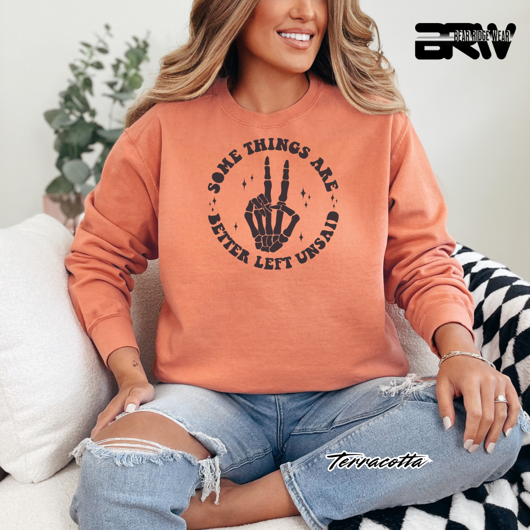 'Some Things Better Left Unsaid' Fall Crewneck Sweatshirt