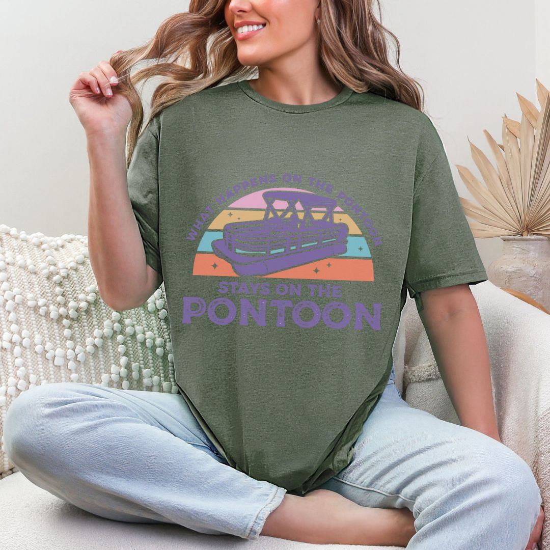 'What Happens To Pontoon'  Summer Tee