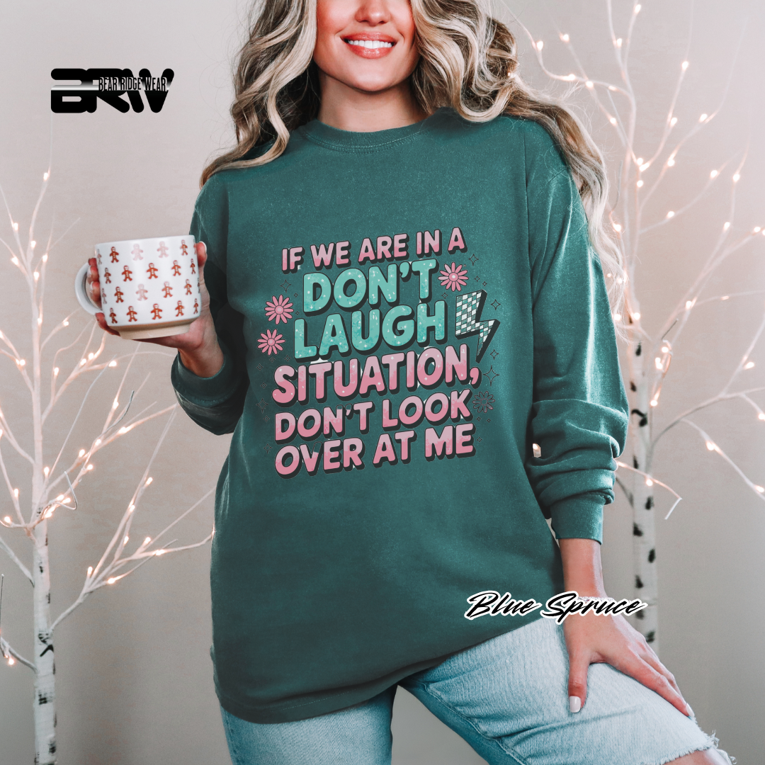 'Don't Laugh Situation' Long-Sleeve Tee