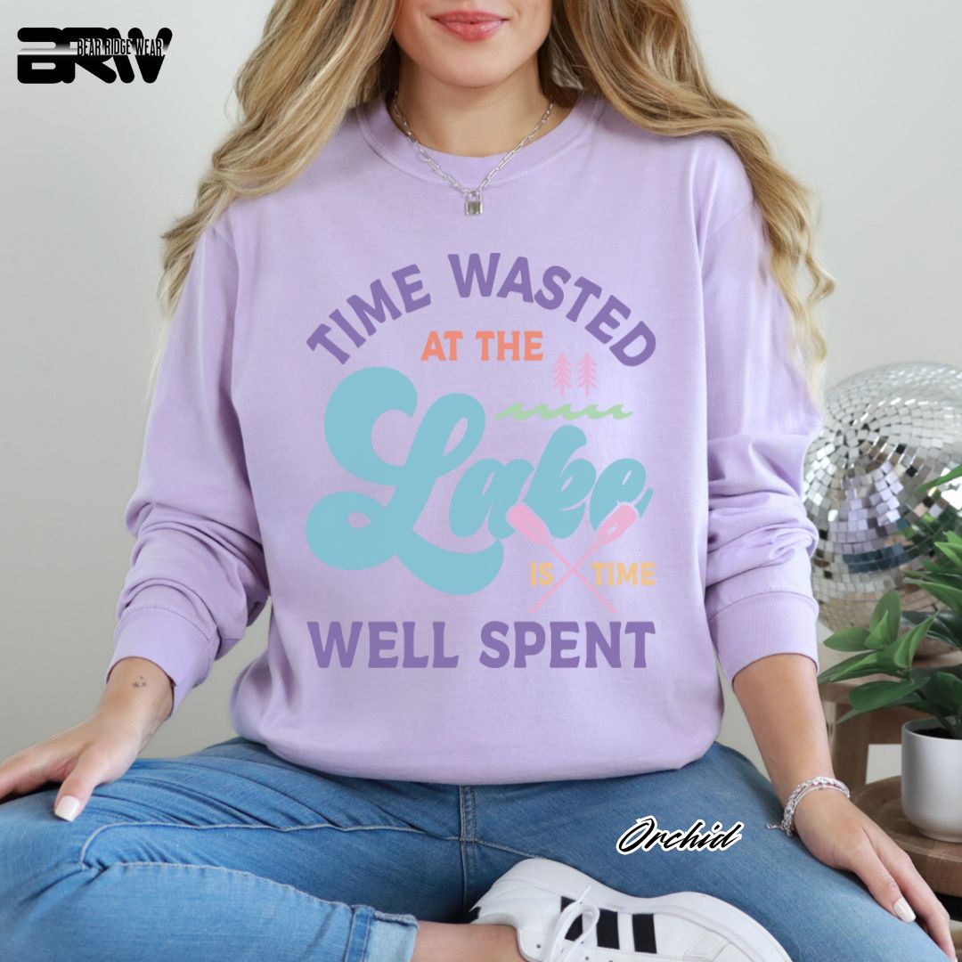 'Time Wasted At The Lake' Summer Long Sleeve Tee