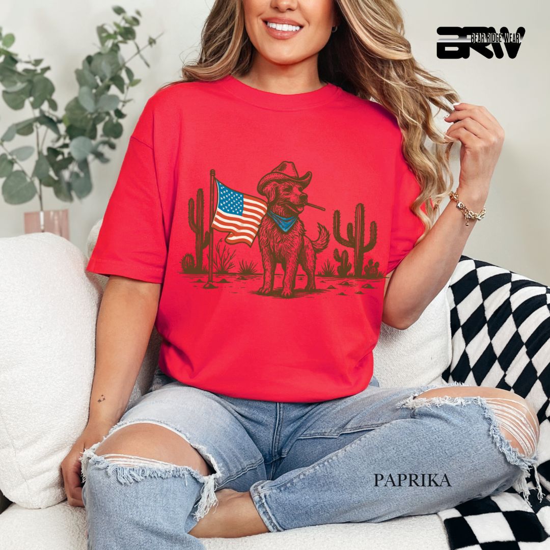 Dog-Flag- Patriotic Tee