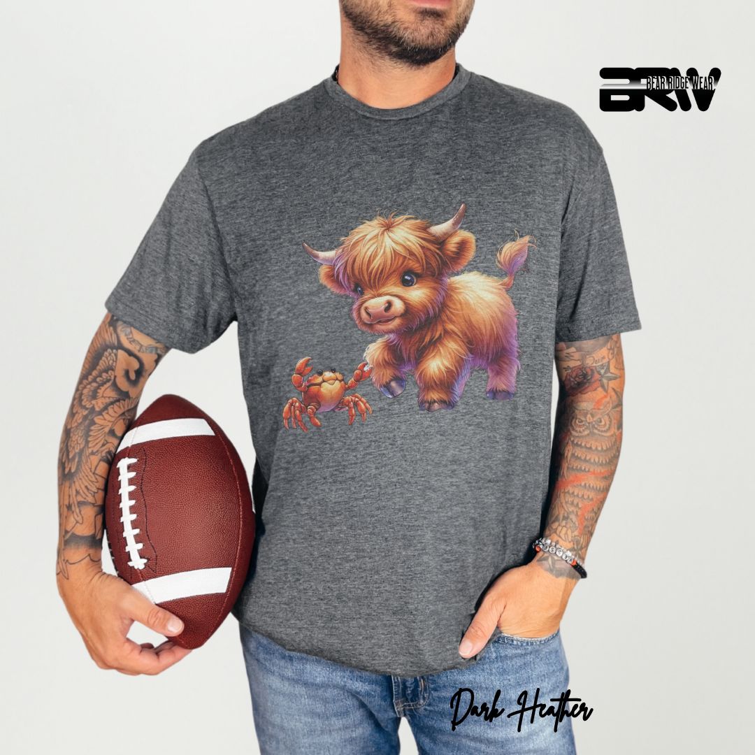 'Highland Cow-Crab' Summer T- Shirt