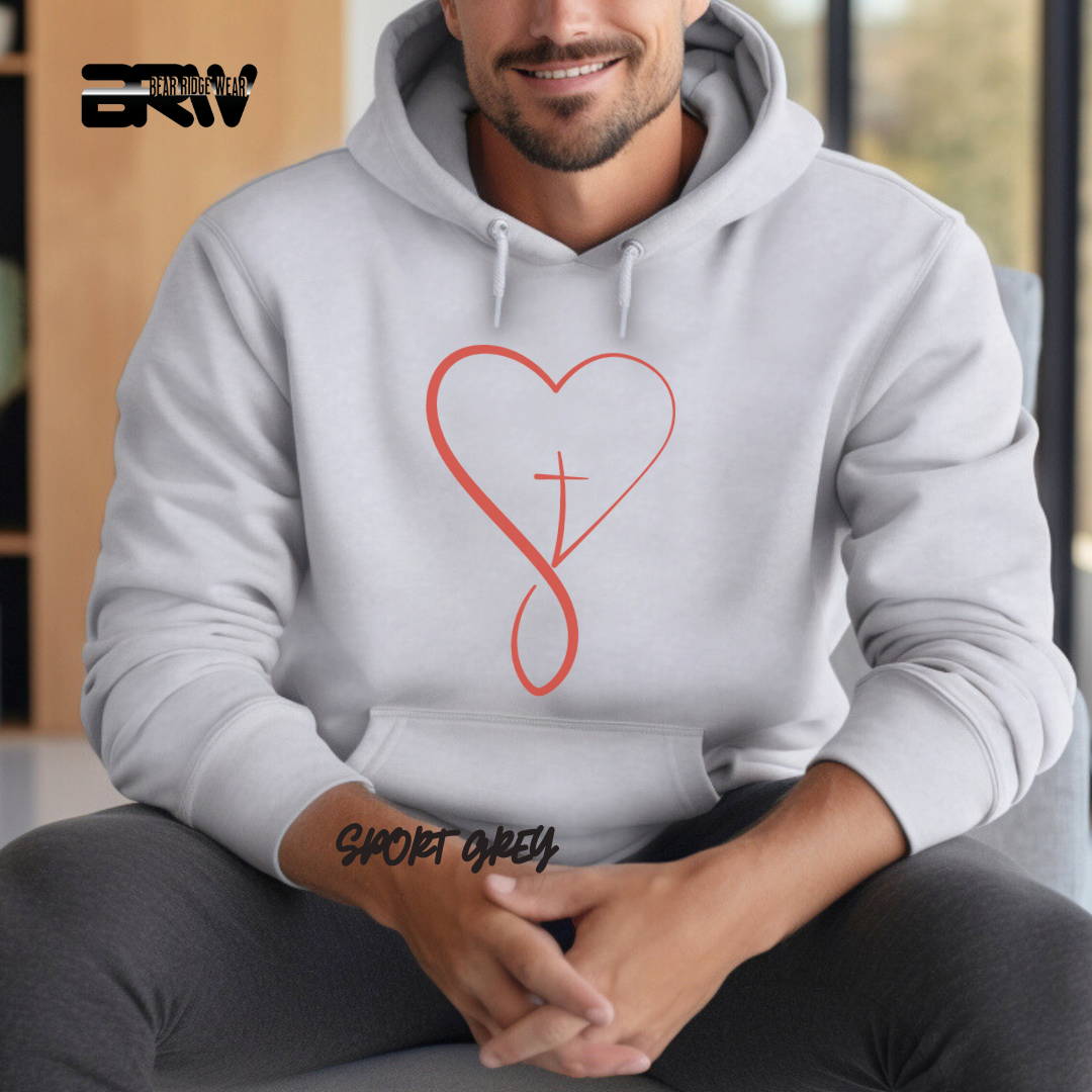 'Infinity Heart With Cross Inside' Faith Hoodie