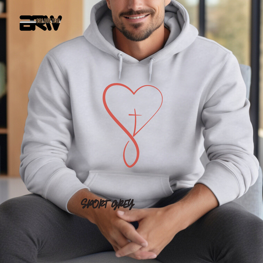'Infinity Heart With Cross Inside' Faith Hoodie