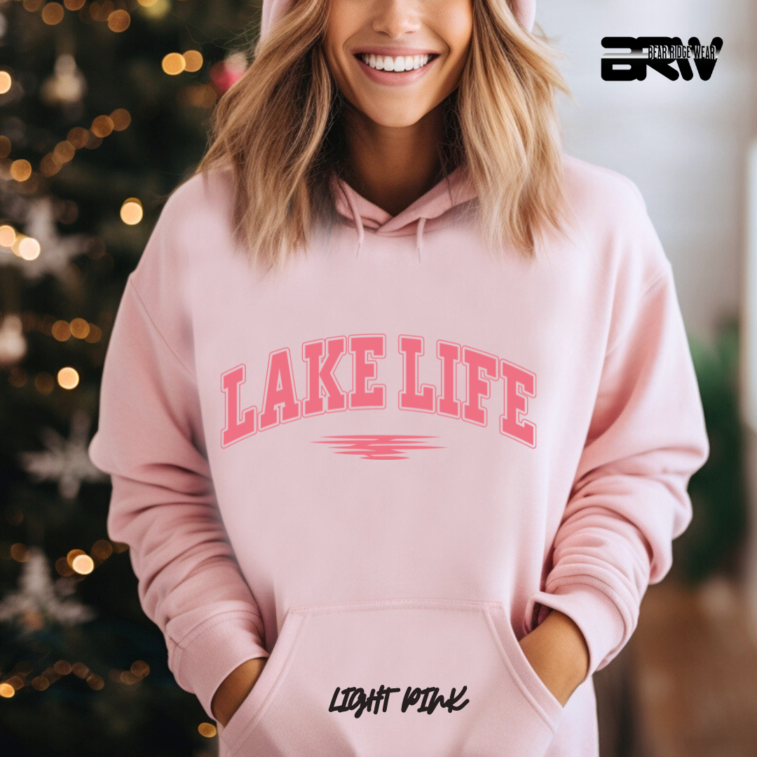 "Pink Stroke Lake Life" Hoodie