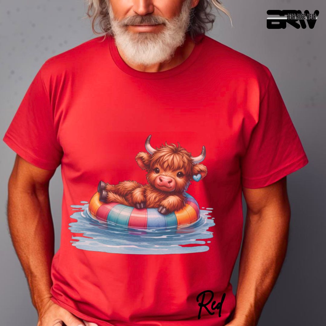 'Highland Cow-Float Summer T- Shirt
