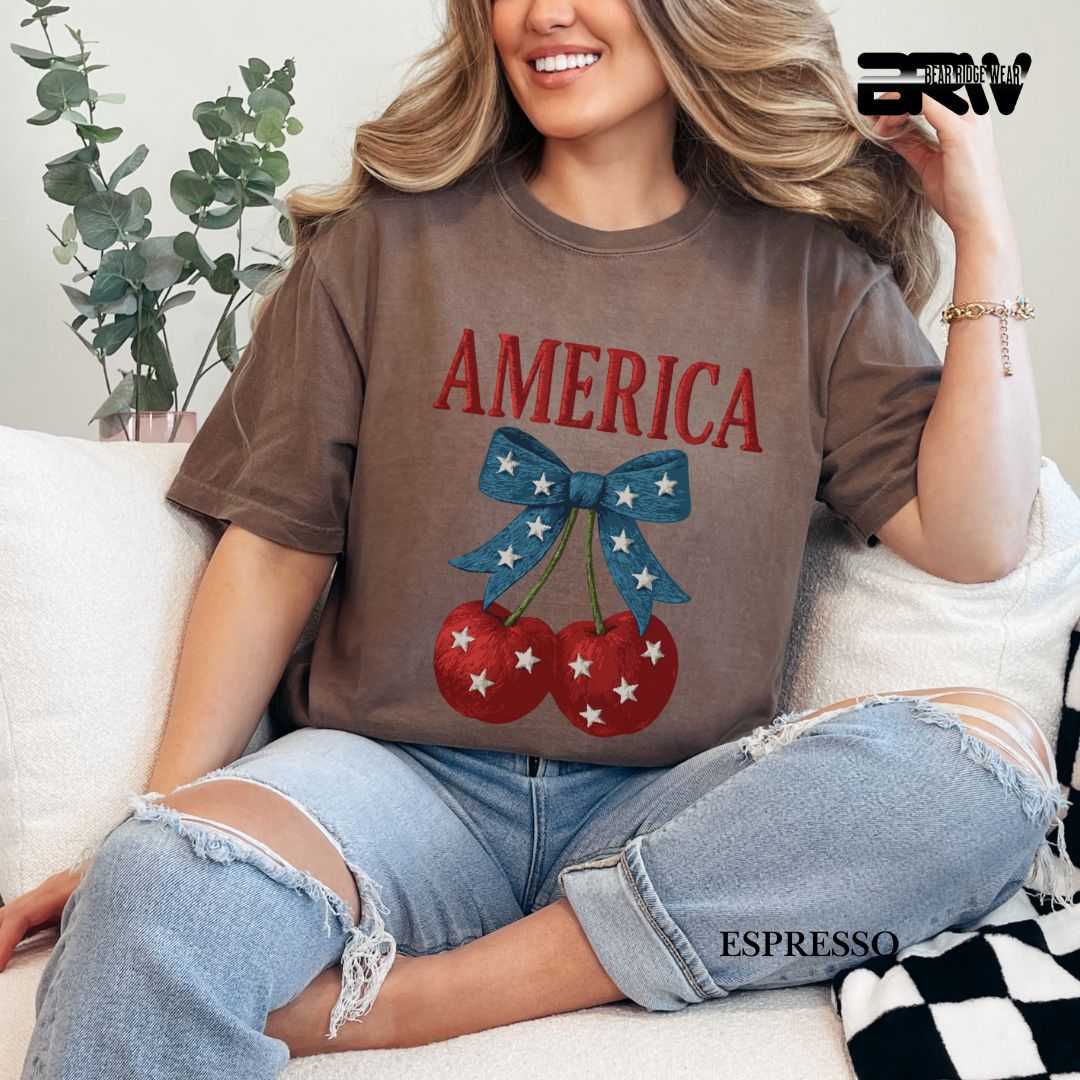America Cherries - Patriotic Tee