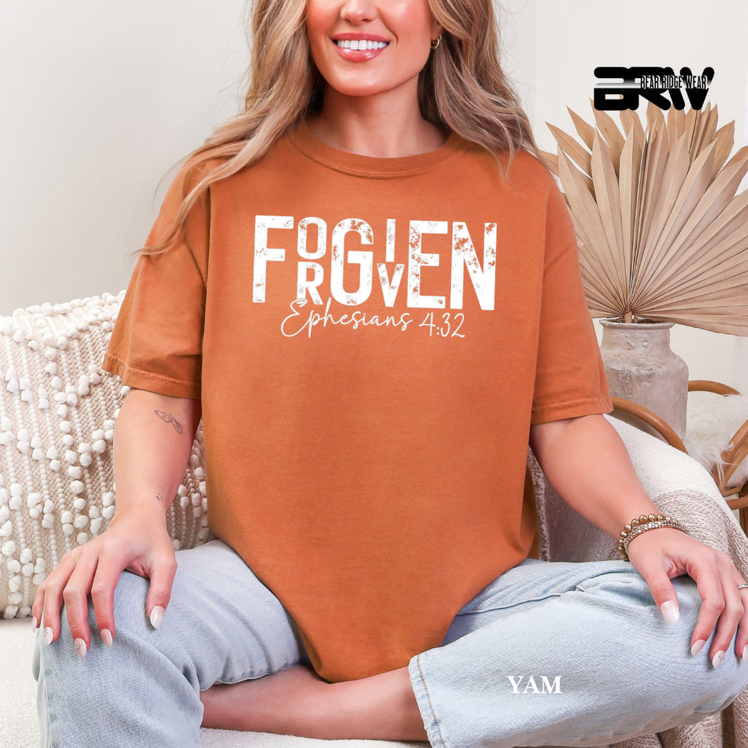 'Forgiven-White' Faith Tee