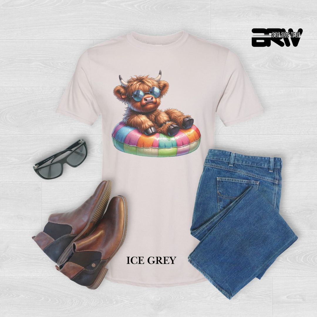 'Highland Cow-Float' 2 Summer Tee