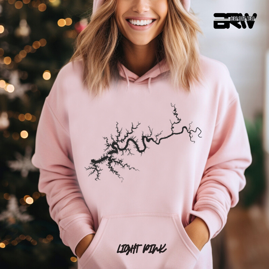 "Black Lake Cumberland" Map Hoodie