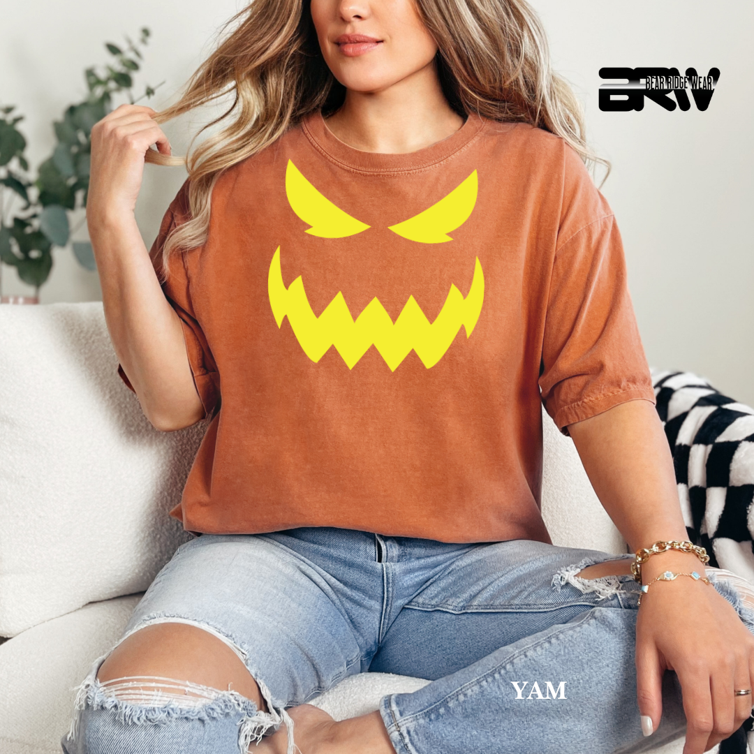 'Scary Pumpkin face' Fall Tee