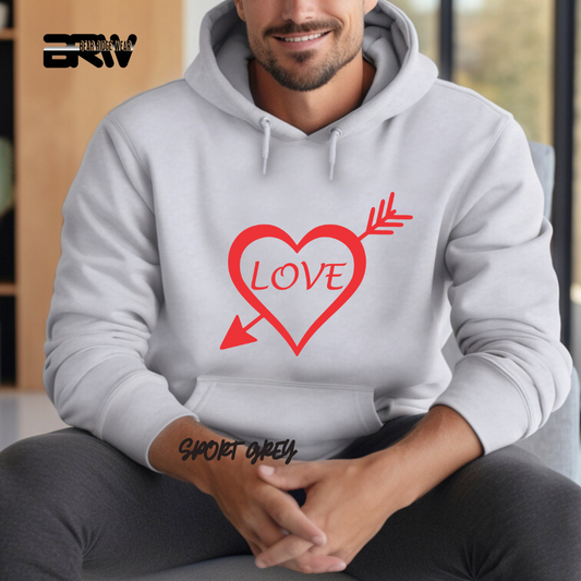 'Heart Pierced by an Arrow' Hoodie