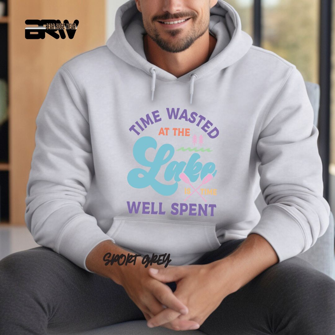 'Time Wasted At The Lake Is Time Well Spent' Summer Hoodie
