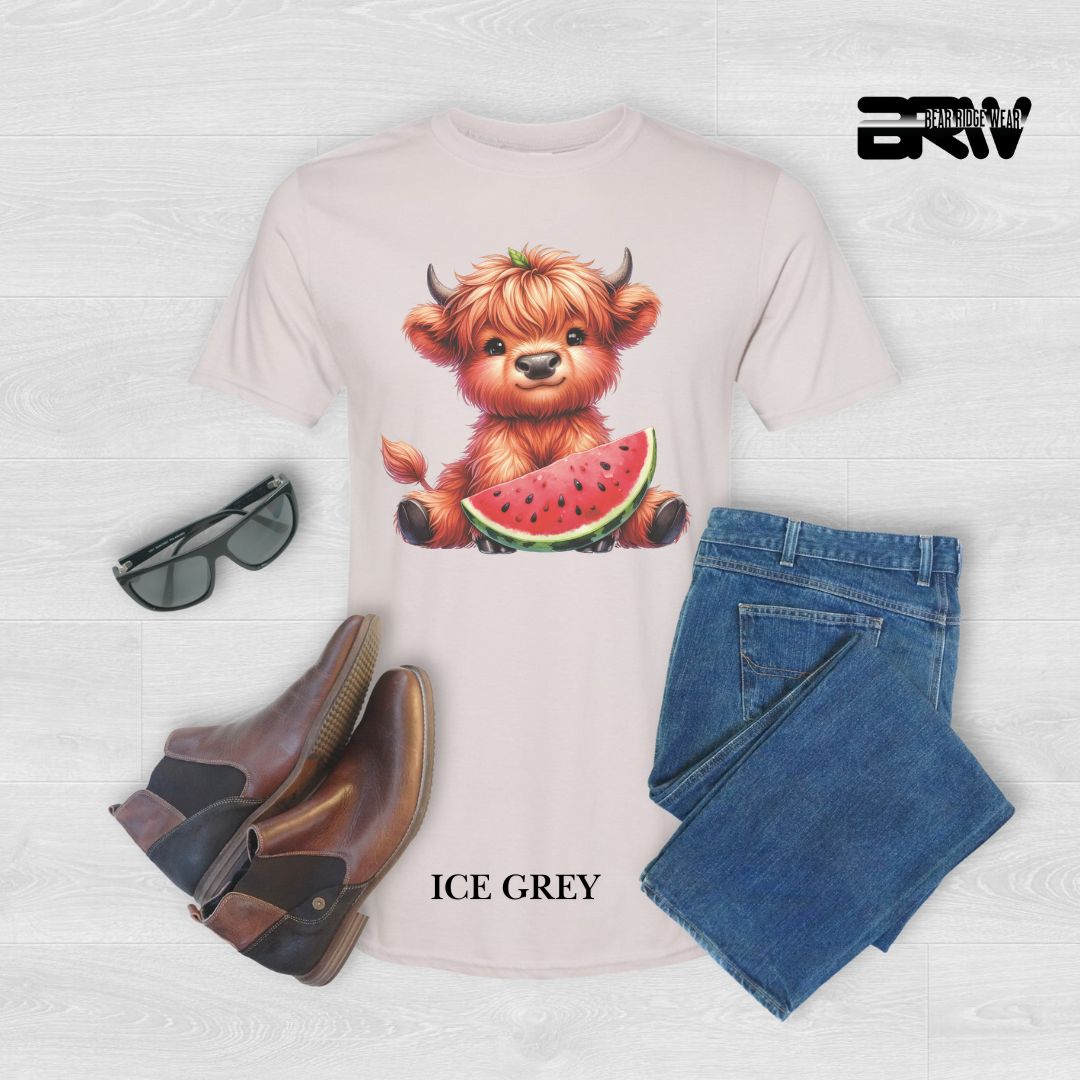 'Highland Cow-Watermelon' 2 Summer Tee