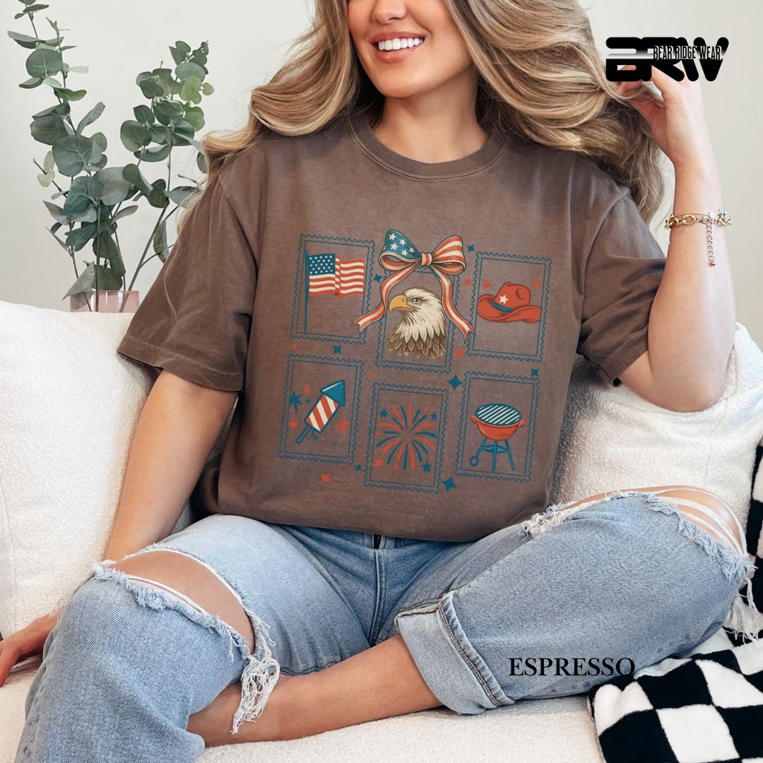 Stamps- Patriotic Tee