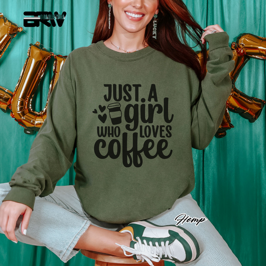 'Just A Girl Who Loves Coffee' Long Sleeve Tee