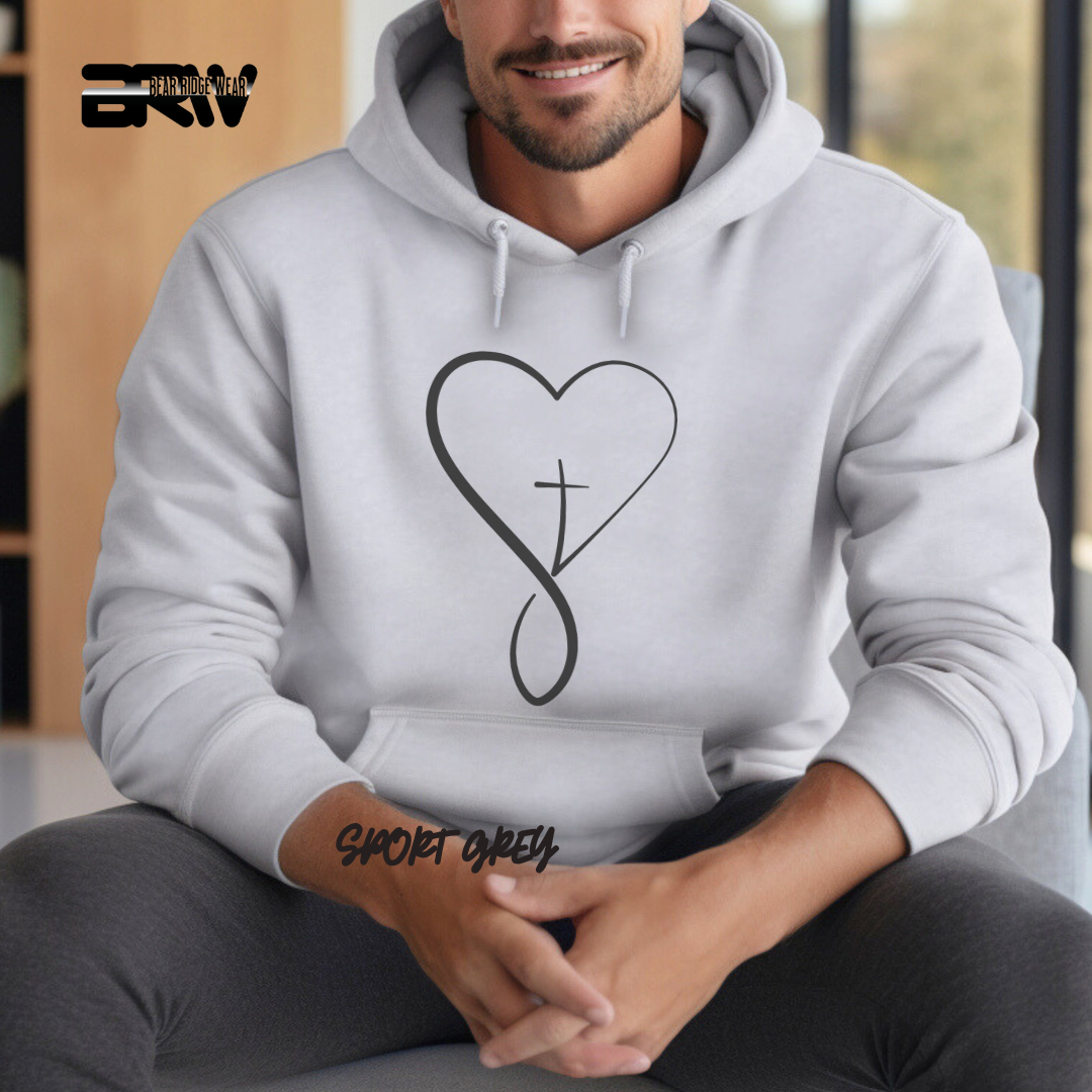 'Infinity Heart With Cross Inside' Faith Hoodie