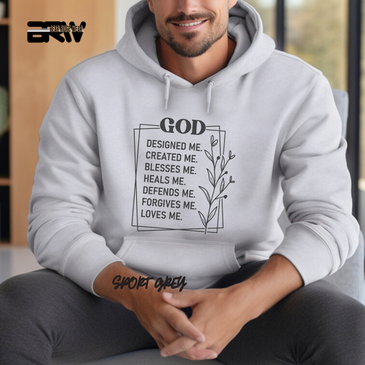 'God Designed, Created, Blesses, Heals Me' Faith Hoodie