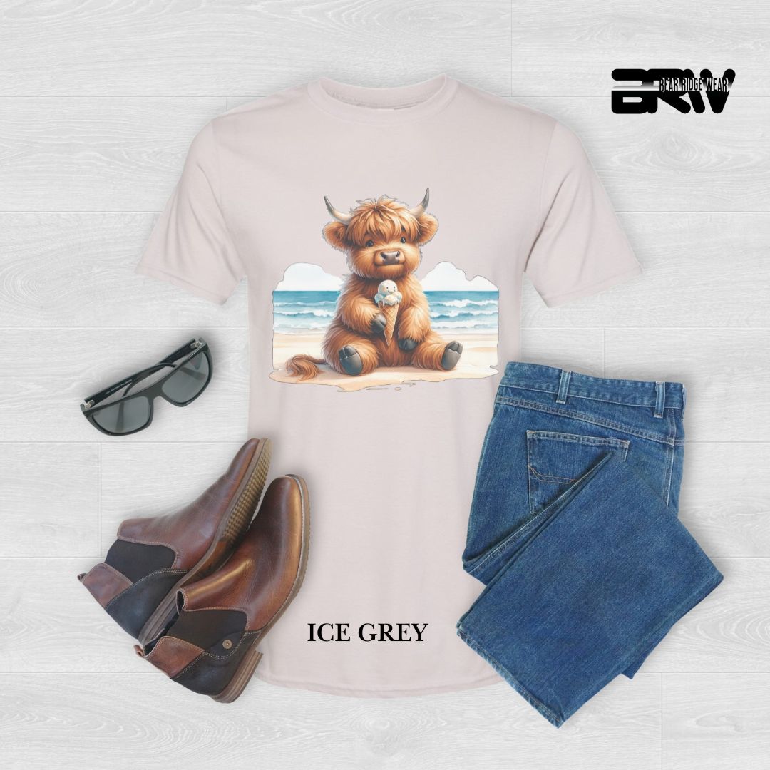 'Highland Cow-Ice Cream' 2 Summer Tee