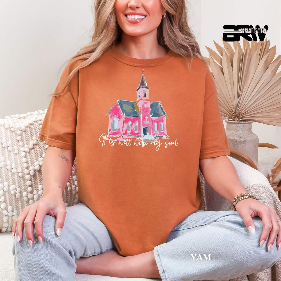 'It Is Well With My Soul - White' Faith Tee
