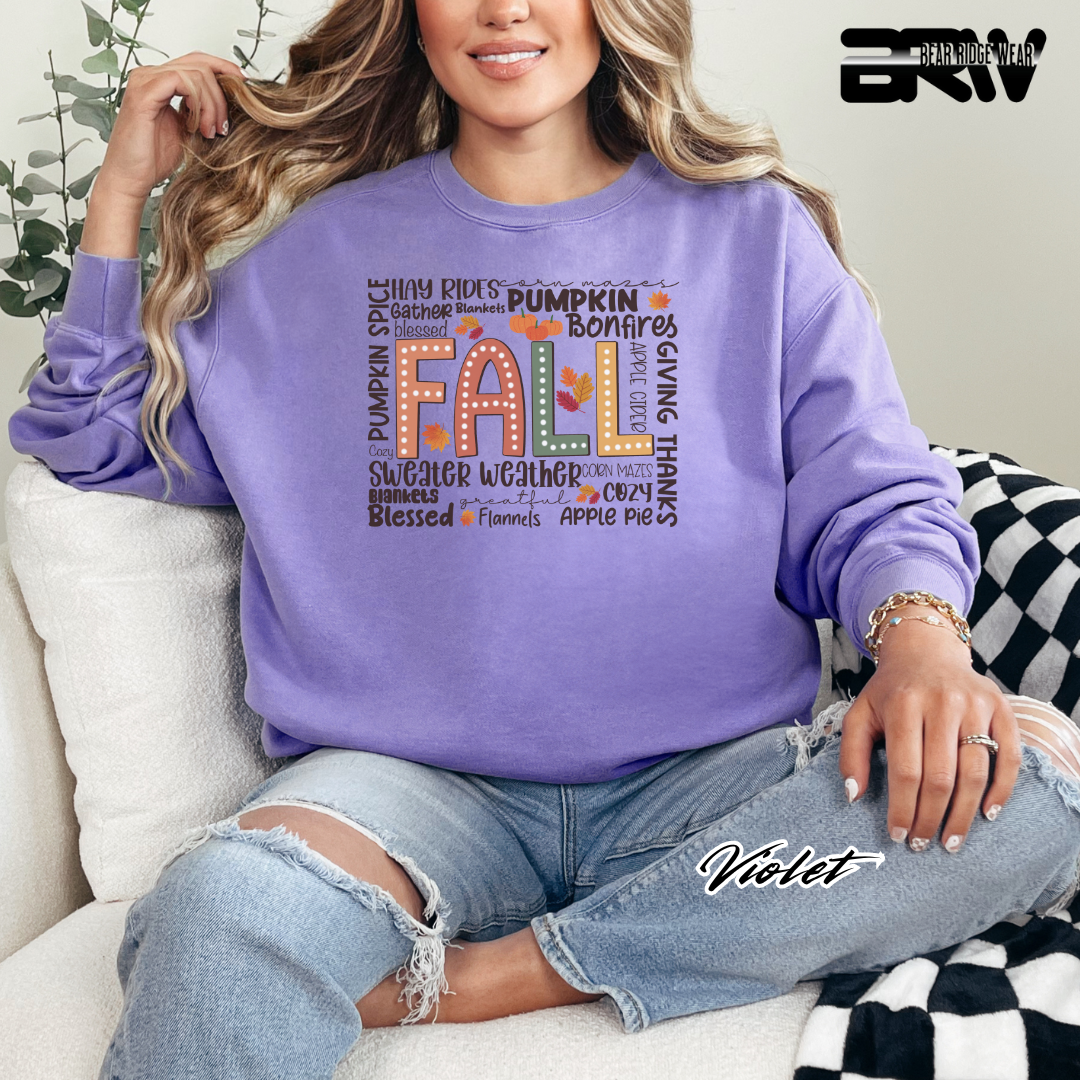 'Fall Hay Rides etc' Fall Crewneck Sweatshirt