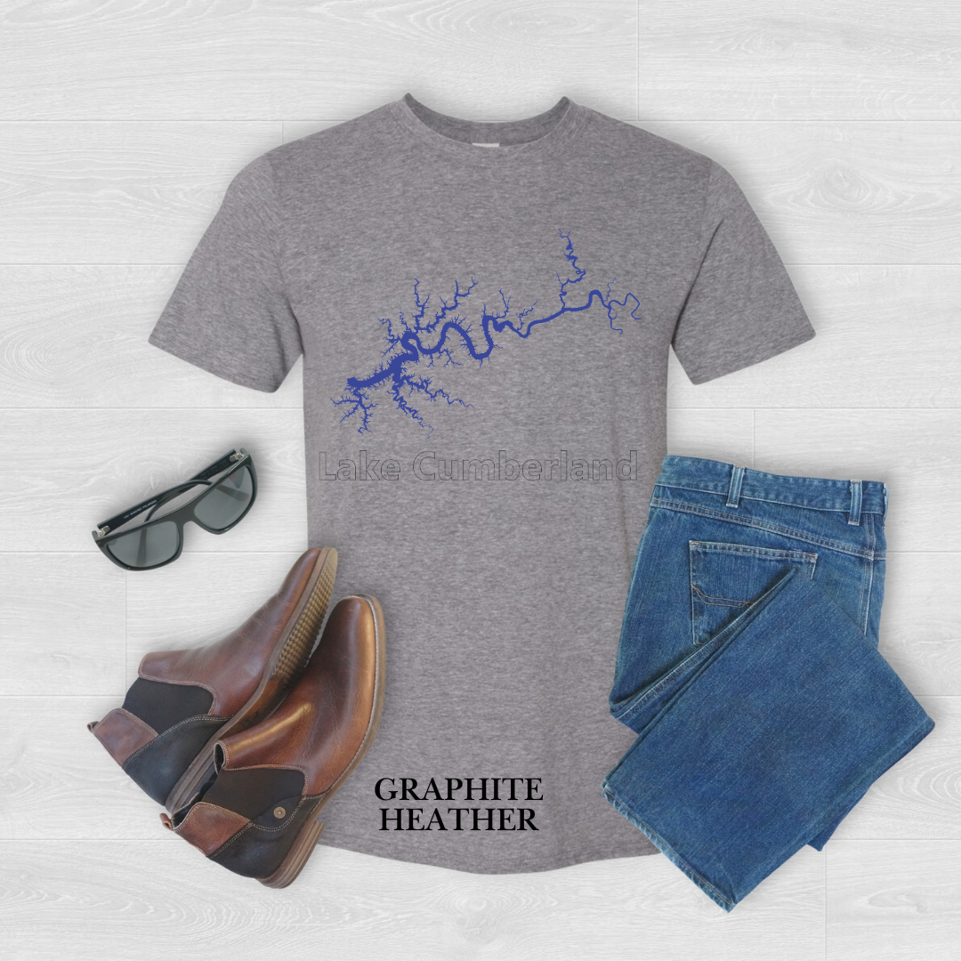"Blue Lake Cumberland Map" Tee