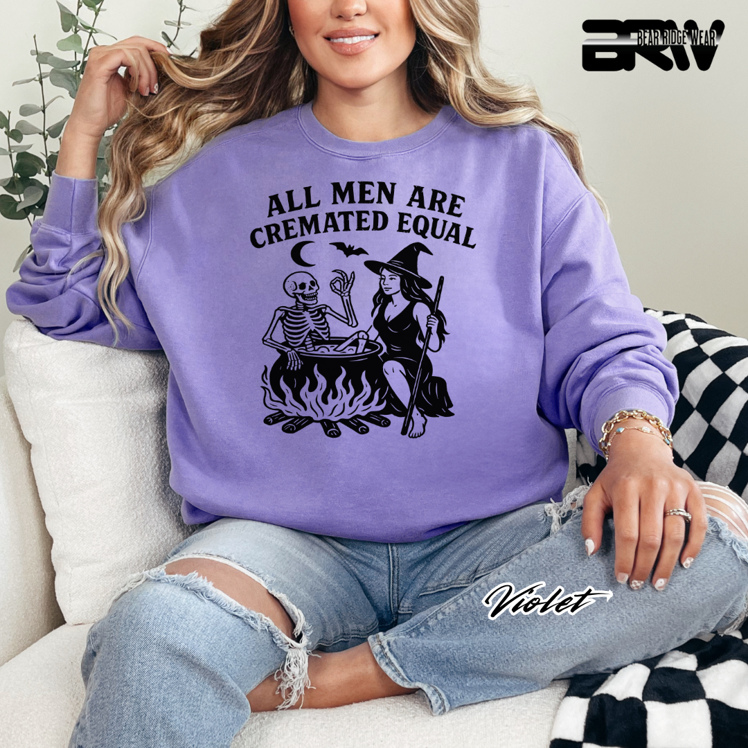 'All Men Are Cremated Equally' Fall Crewneck Sweatshirt