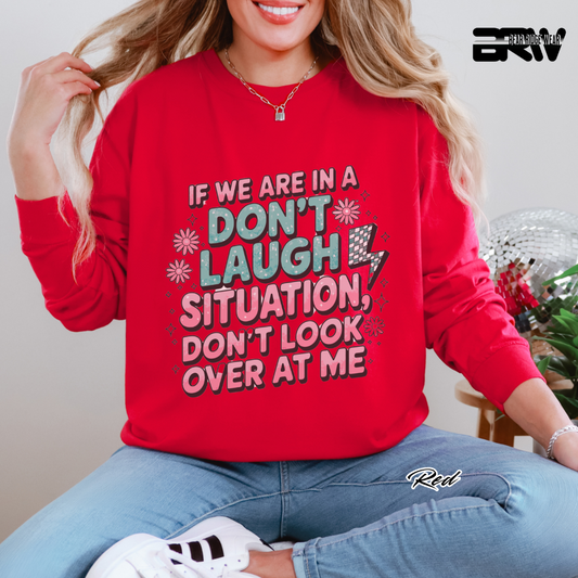 'Don't Laugh Situation' Long-Sleeve Tee