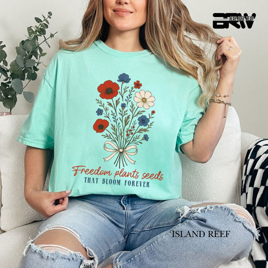 Freedom Plants Seeds- Patriotic Tee