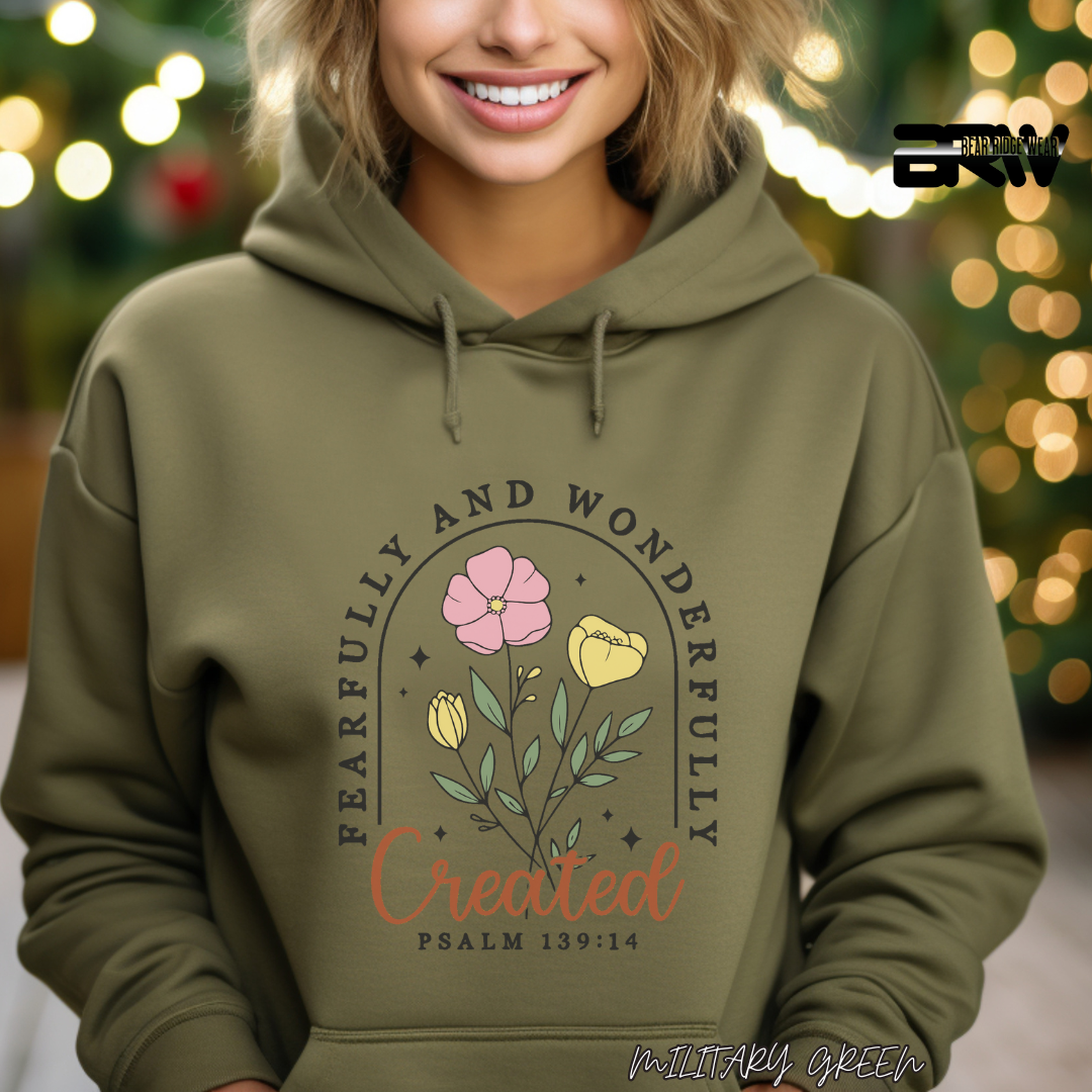 'Fearfully and wonderfully created' Faith Hoodie