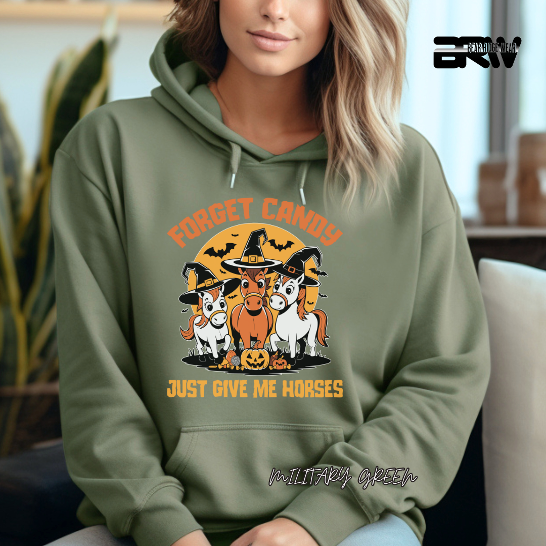 'Forget Candy-Horses' Fall Hoodie
