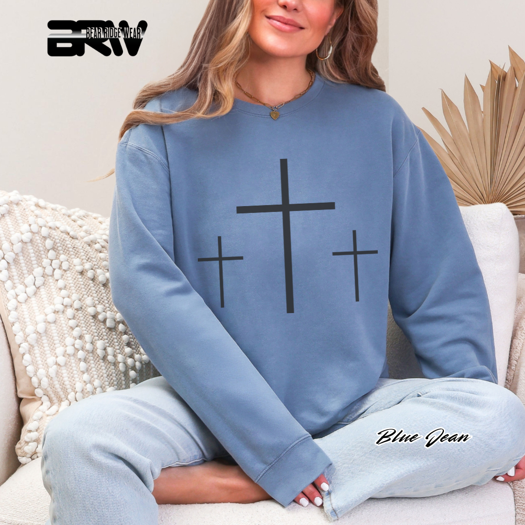 'Three Cross' Faith Long Sleeve Tee
