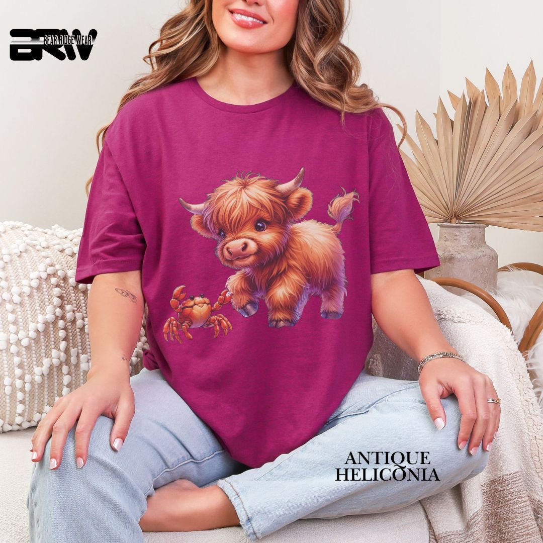 'Highland Cow-Crab  Summer Tee
