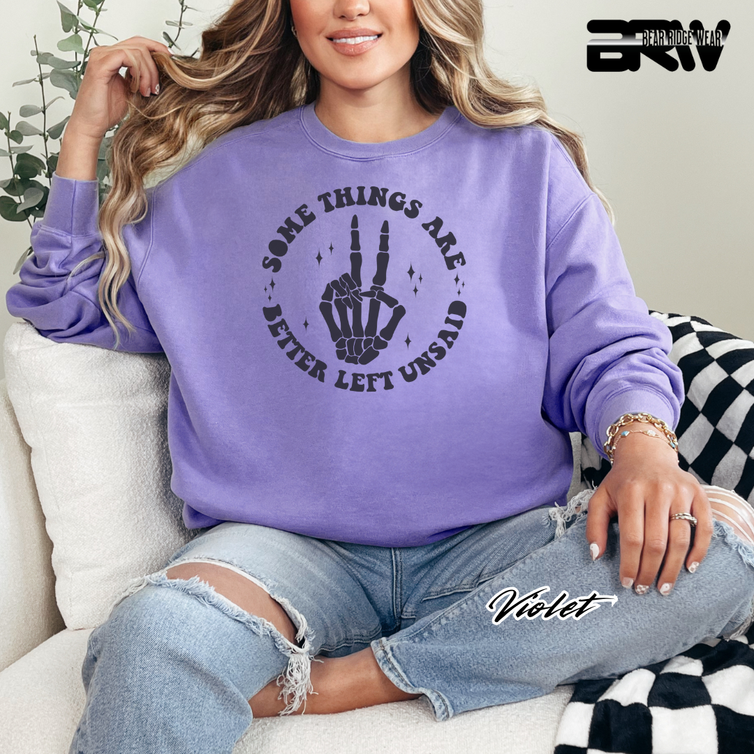 'Some Things Better Left Unsaid' Fall Crewneck Sweatshirt