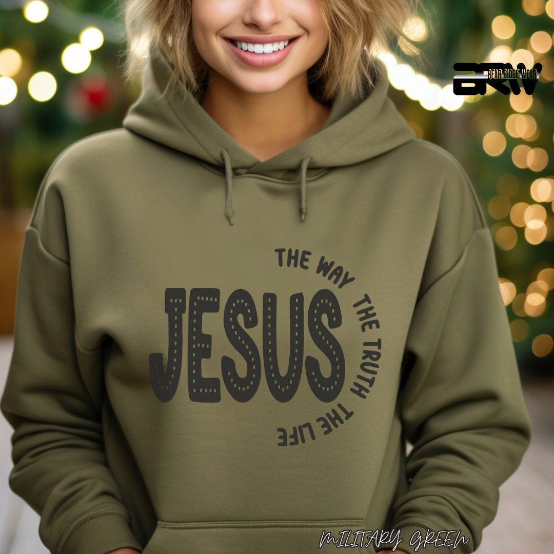'Jesus The Way, The Truth, The Life'  Faith Hoodie